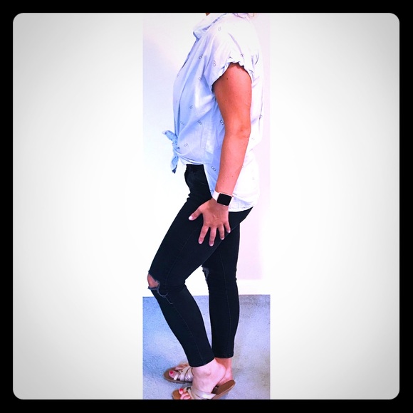 Print Short Sleeve, Collar, Button Down Shirt - Picture 1 of 5